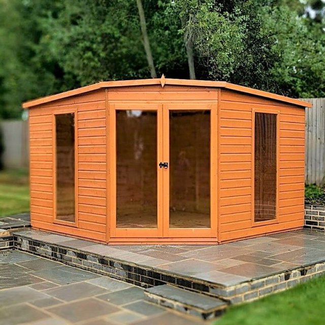 10 x 10  (2.99m x 2.99m) Shire Barclay Corner Summerhouse