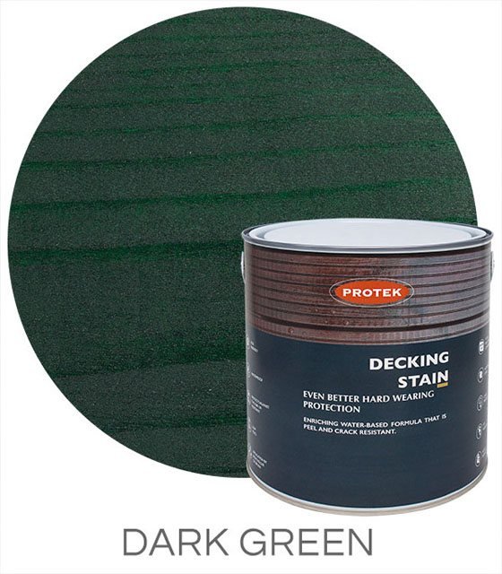 Protek Decking Stain 2.5 Litres - Dark Green