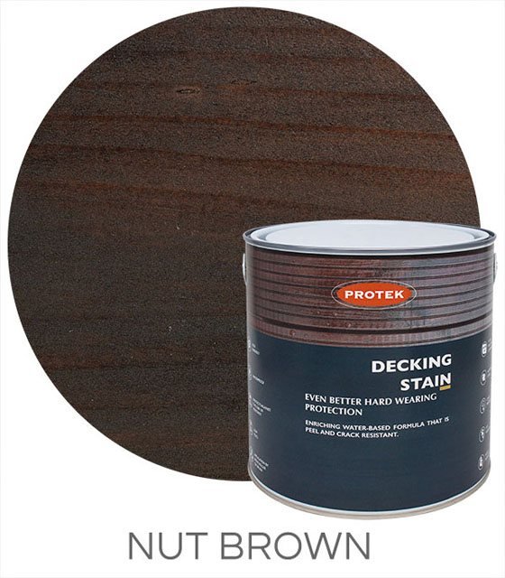 Protek Decking Stain 2.5 Litres - Nut Brown - Protek Decking Stain 2.5 Litres - Nut Brown