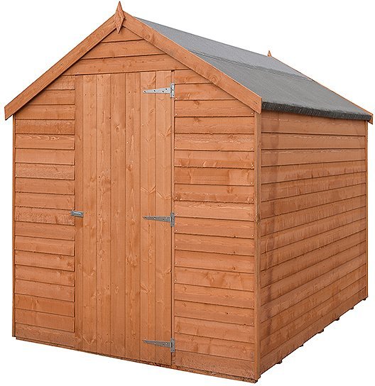 8 x 6 Shire Value Overlap Shed - Windowless - partial side view