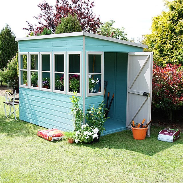 8 x 8 Shire Sun Pent Shiplap Potting Shed