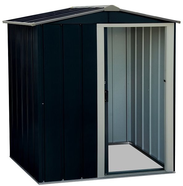 5 x 4 Sapphire Apex Metal Shed in Anthracite Grey