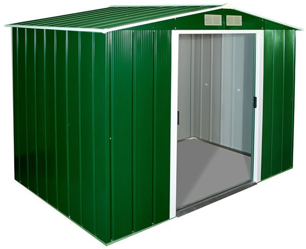 8 x 6 Sapphire Apex Metal Shed in Green