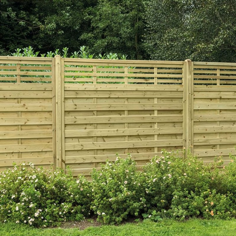 Forest Europa Kyoto 6ft pressure treated fence panels installed in garden