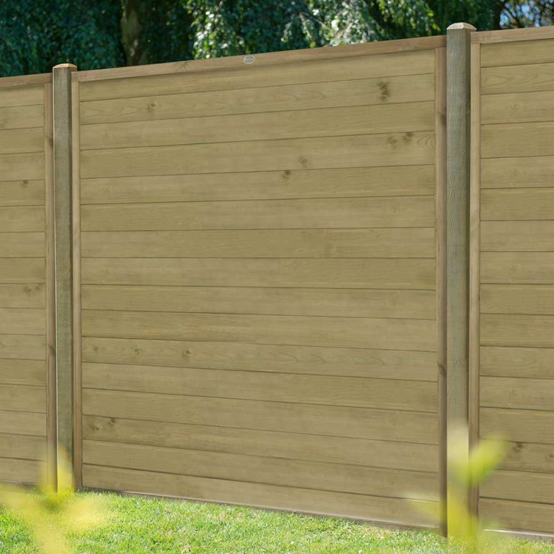 6ft Forest Horizontal Tongue & Groove Fence Panel - insitu