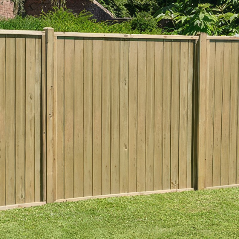 Forest Vertical Tongue and Groove Fence Panels installed in garden