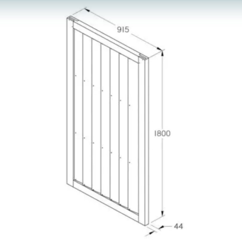 6ft High (1820mm) Forest Featheredge Gate - elbec garden buildings