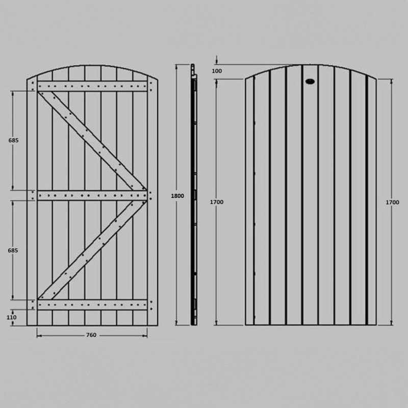6ft High (1800mm) Forest Heavy Duty Tongue and Groove Gate - Pressure ...
