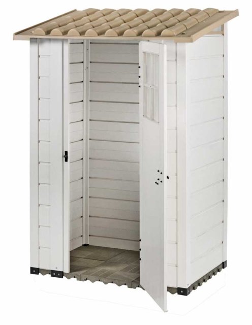 Shire Tuscany EVO 100 Plastic Pent Store - isolated