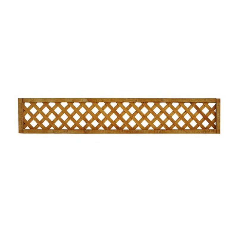 Forest Lattice Topper 1ft timber trellis fence panel horizontal view