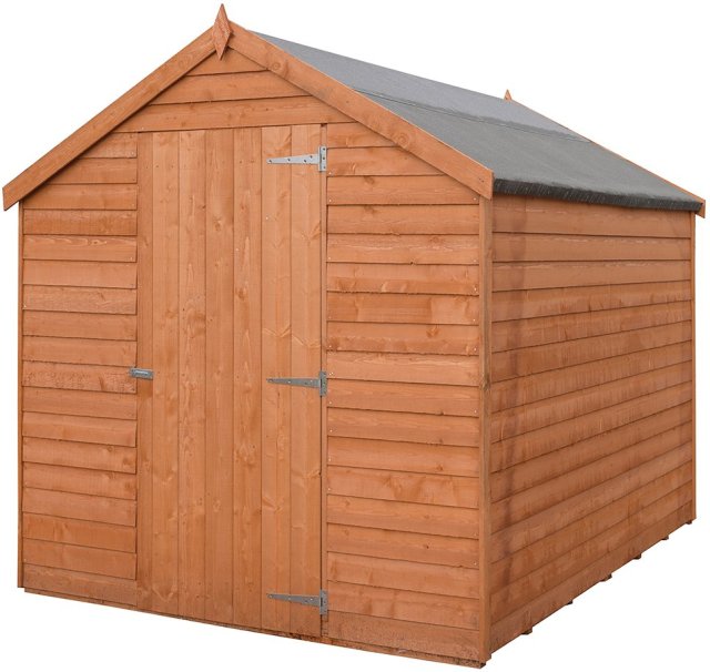 8 x 6 Shire Value Overlap Pressure Treated Shed - Windowless
