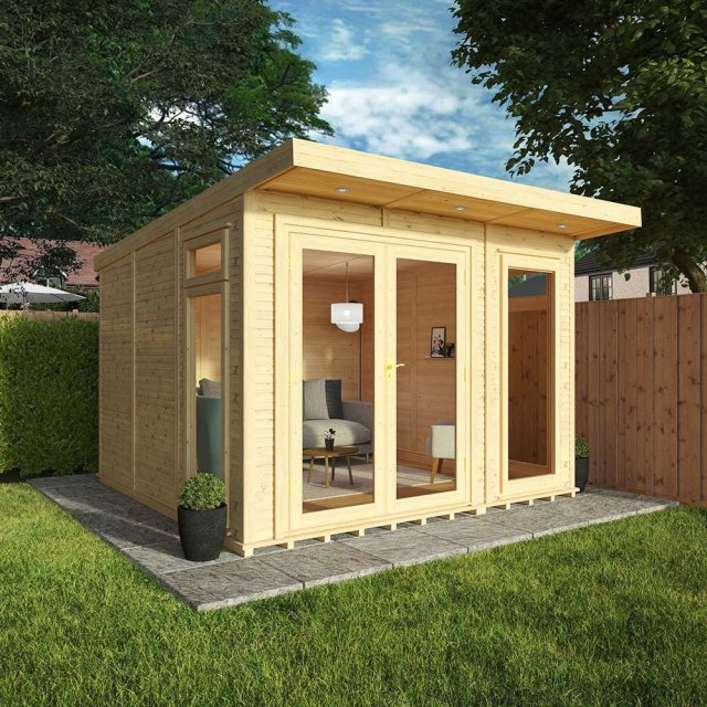 10 x 10 (3.10m x 3.10m) Mercia Insulated Garden Room - In Situ, Doors Closed