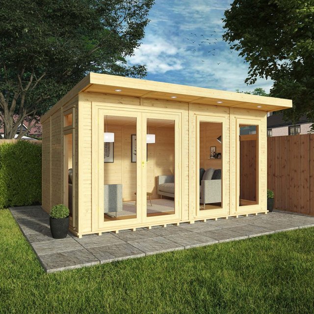 14 x 10 Mercia Insulated Garden Room - In Situ, Doors Closed