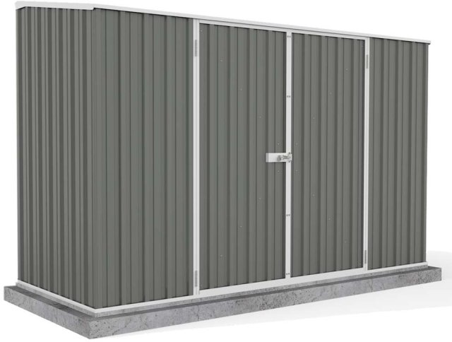 10 x 5 Mercia Absco Space Saver Metal Pent Shed in Grey