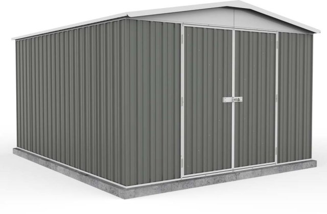 10 x 12 (3.00m x 3.66m) Mercia Absco Regent Metal Shed in Grey