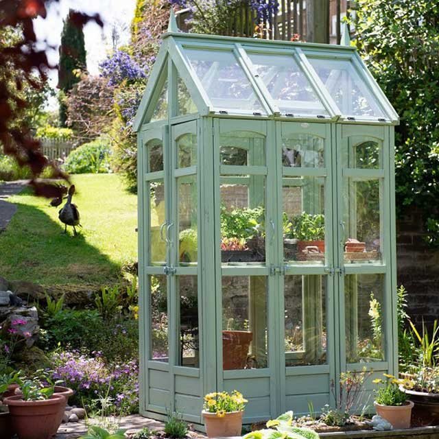 4 x 3 (1.26m x 0.96m) Forest Victorian Walkaround Greenhouse - Painted by customer