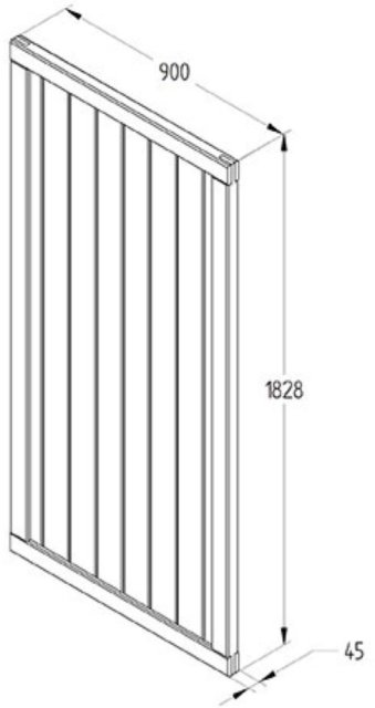 6ft High (1800mm) Forest Vertical Tongue and Groove Gate - Pressure ...