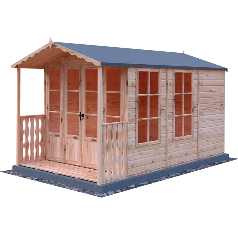 7x10 Shire Kensington Summerhouse - 7 x 10 Shire Kensington Summerhouse with Verandah