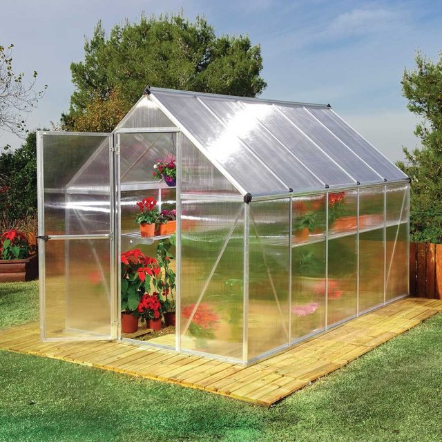 6 x 10 Palram Mythos Greenhouse in Silver