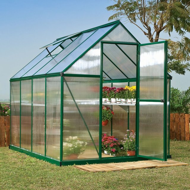 6 x 8 Palram Mythos Greenhouse in Green