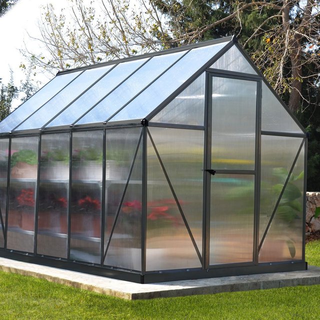 6 x 10 Palram Mythos Greenhouse in Grey