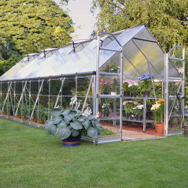 8 x 20 Palram Balance Greenhouse in Silver