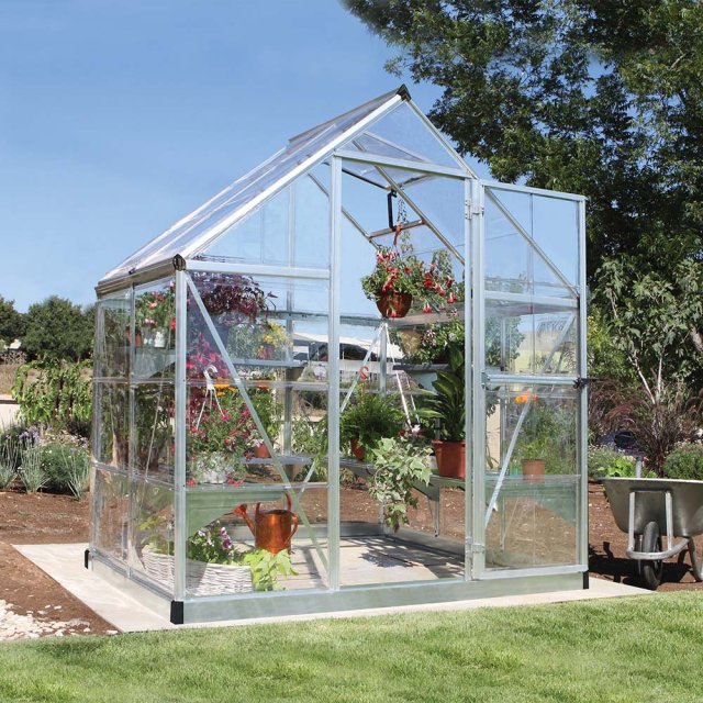 6 x 4 Palram Harmony Greenhouse in Silver