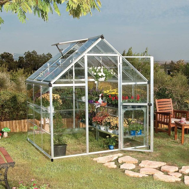 6 x 6 Palram Harmony Greenhouse in Silver