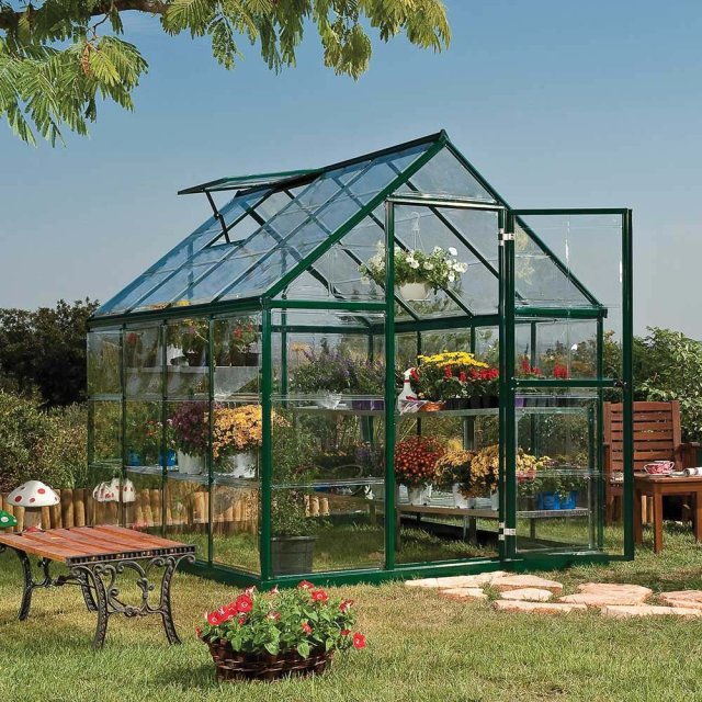 6 x 8 Palram Harmony Greenhouse in Green