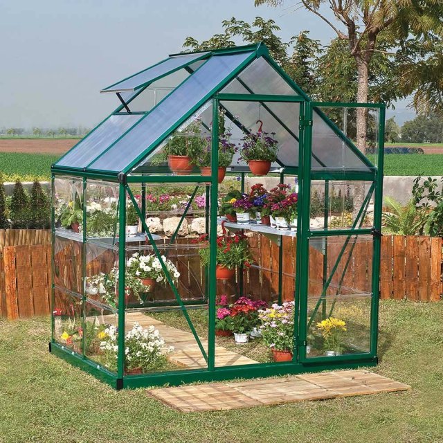 6 x 4 Palram Hybrid Greenhouse in Green