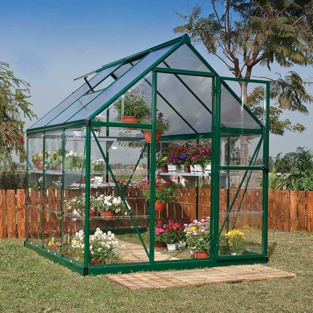 6 x 6 Palram Hybrid Greenhouse in Green
