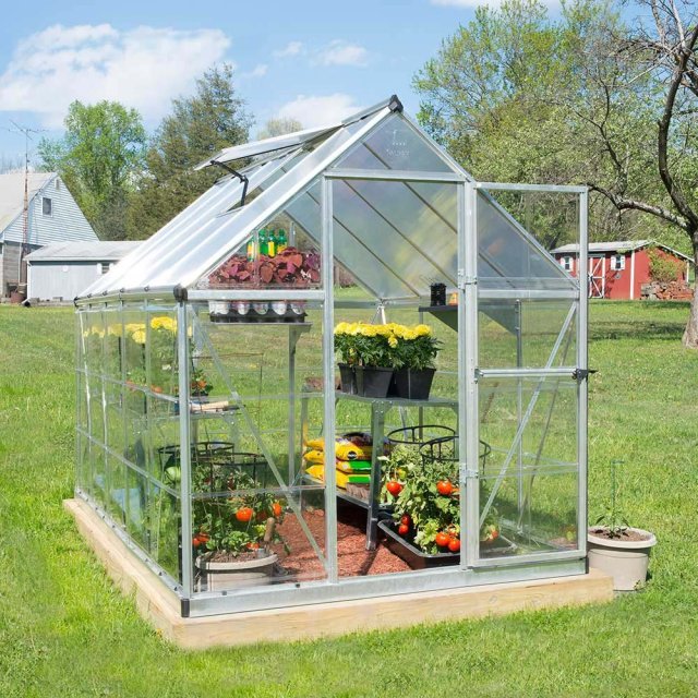 6 x 10 Palram Hybrid Greenhouse in Silver