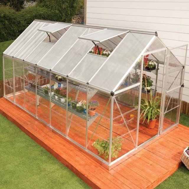 6 x 14 Palram Hybrid Greenhouse in Silver