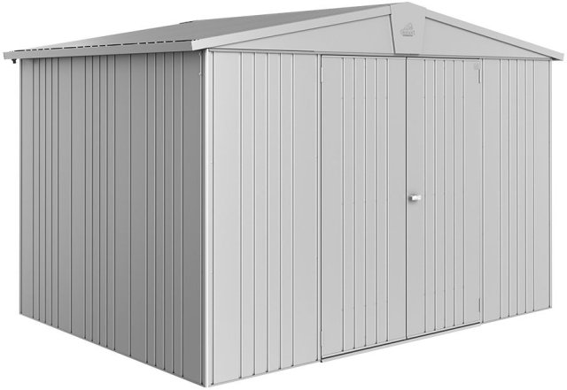 10 x 8 (3.16m x 2.28m) Biohort Europa 5 Metal Shed - Metallic Silver