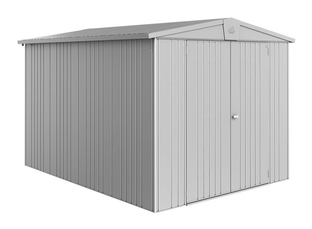 8 x 10 Biohort Europa 6 Metal Shed - Metallic Silver