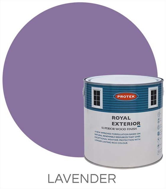 Protek Royal Exterior Paint 2.5 Litres - Lavender Colour Swatch with Pot
