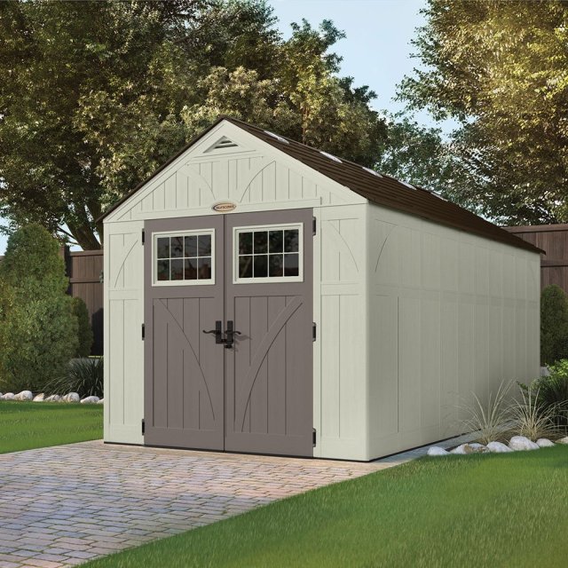 8x16 Suncast Tremont Plastic Shed - insitu