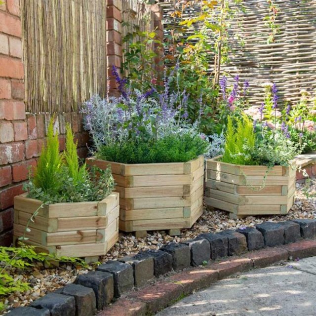 Forest Garden York Hexagonal Planter - Set of 3
