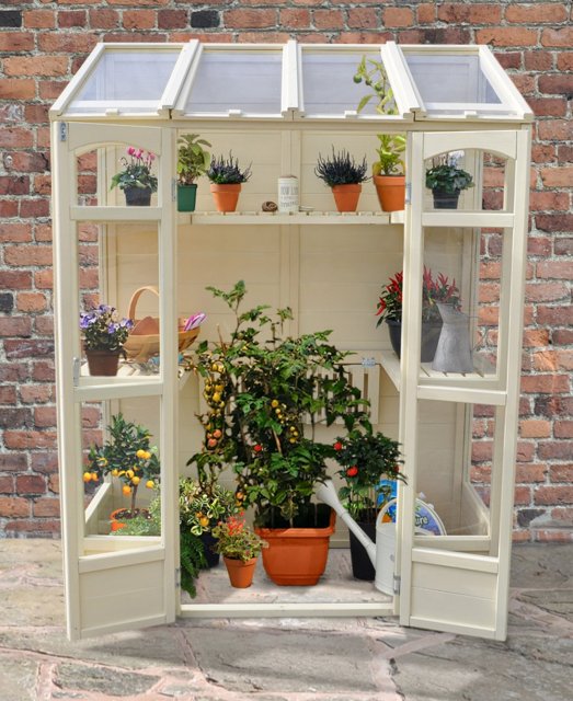 4'10" (1.47m) Wide Victorian Tall Wall Greenhouse with AutoVent