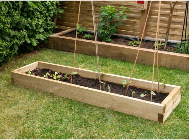 1'5" x 6' Forest Caledonian Long Raised Bed - Pressure Trea - insitu