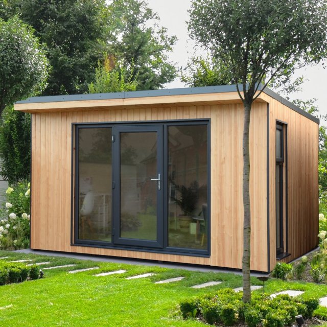 13x11 Forest Xtend 4.0 Insulated Garden Office - insitu