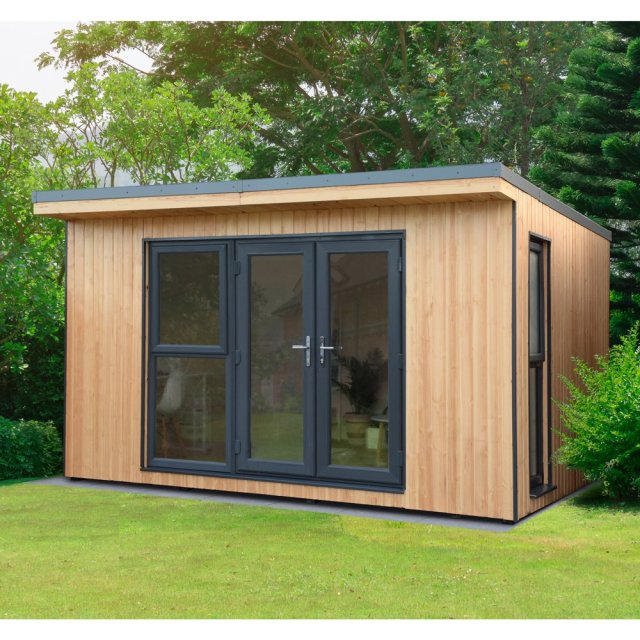 13x11 Forest Xtend 4.0+ Insulated Garden Office with Double Door - insitu