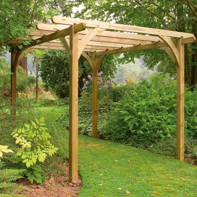 9 x 9 Forest Ultima Pergola Kit - Pressure Treated - insitu