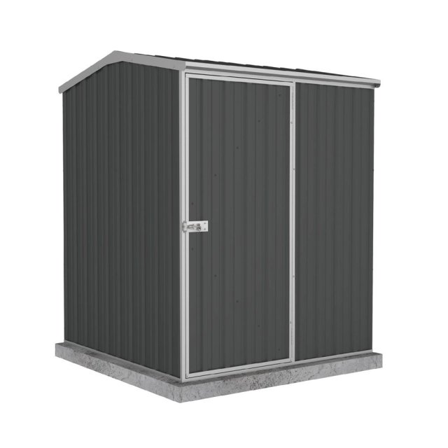 5x5 Mercia Absco Premier Metal Shed in Monument - isolated with door closed