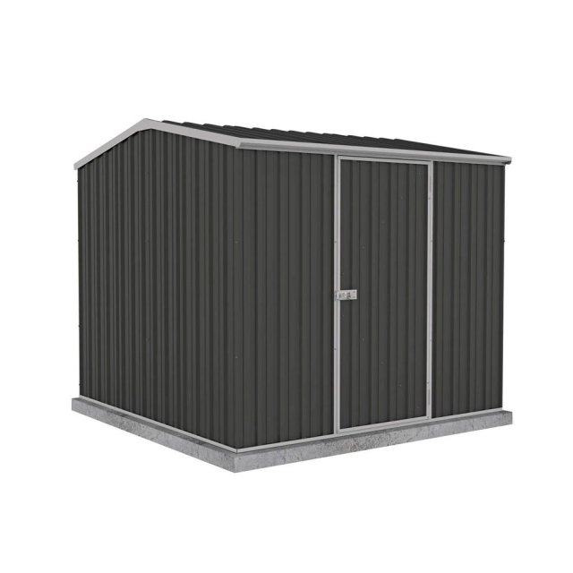 7x7 Mercia Absco Premier Shed in Monument - isolated with single door closed