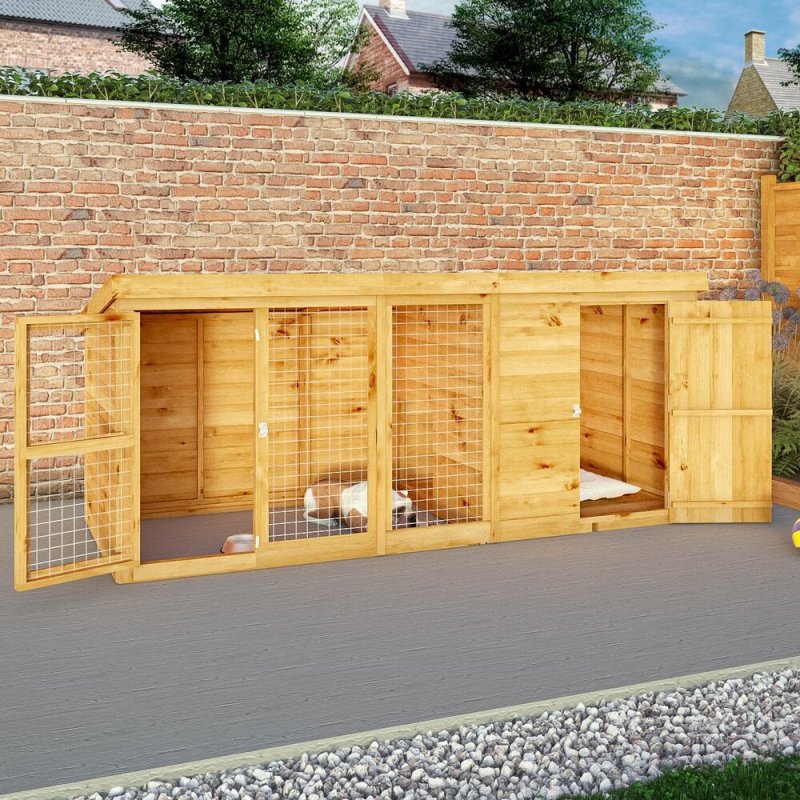 10 x 4 Mercia Tongue and Groove Berkshire Dog Kennel and Run