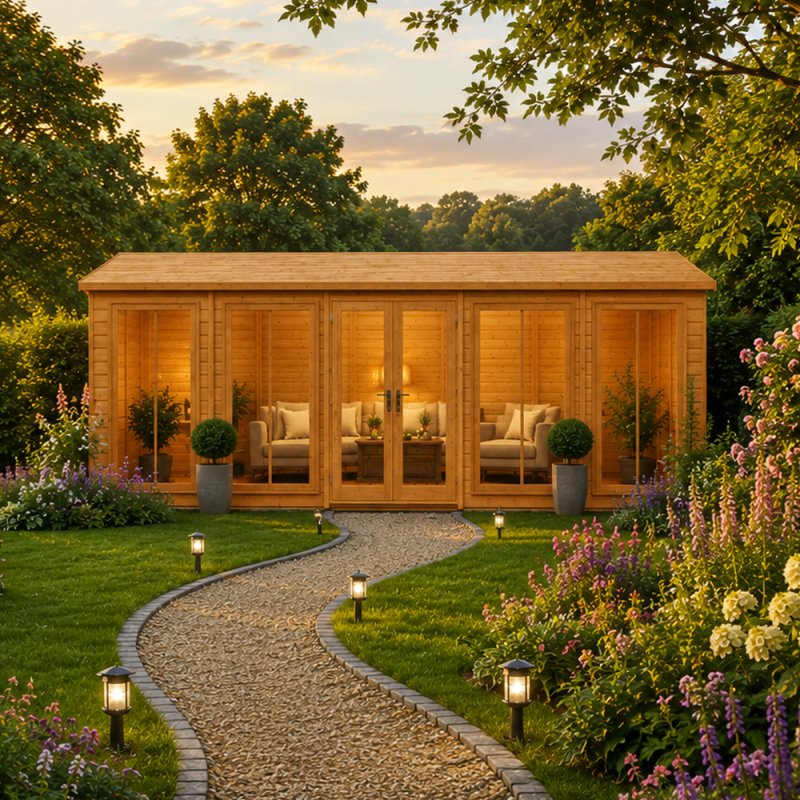 20 x 6 Shire Mayfield Summerhouse - in situ