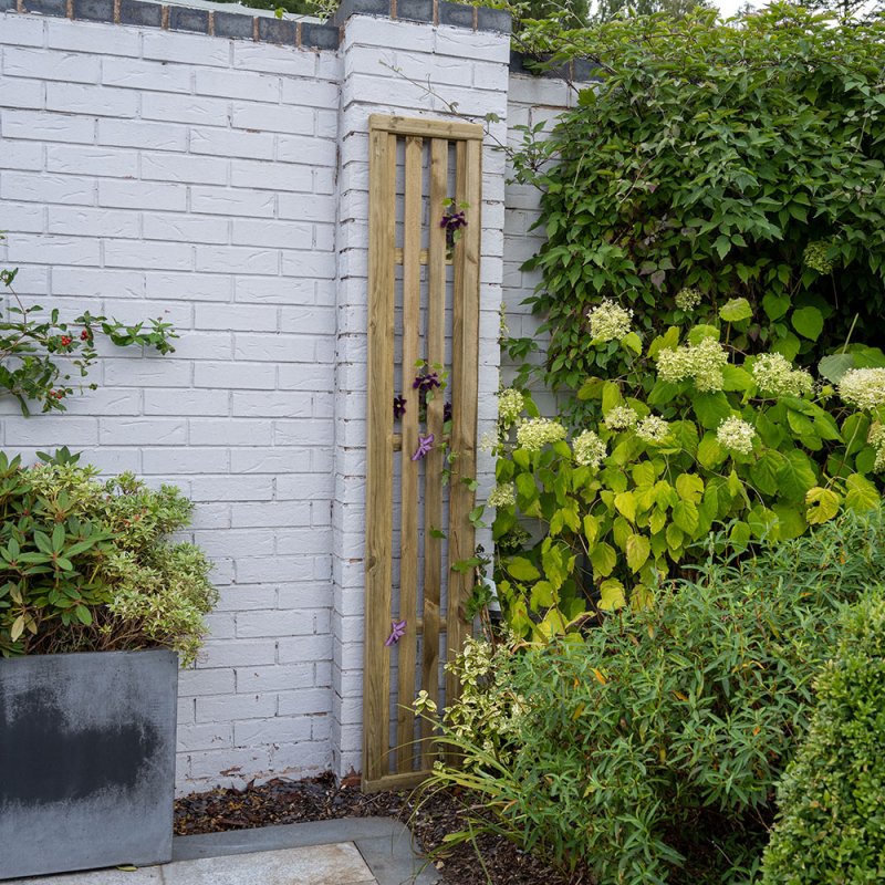 Forest 6 x 1 Pressure Treated Vertical Slatted Garden Screen Panel - In Situ