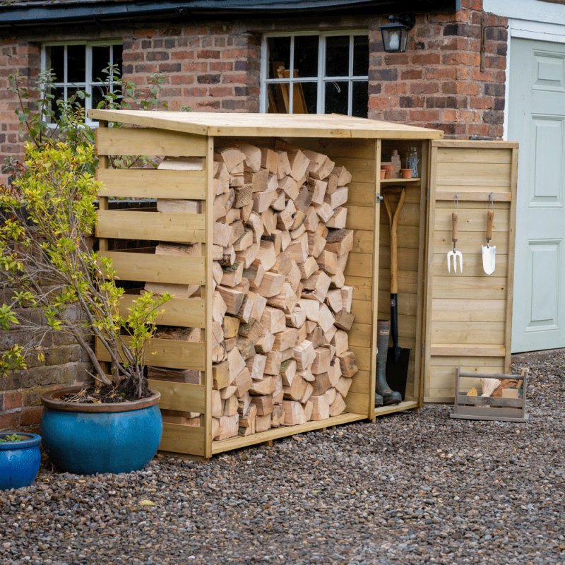 2 x 6 Forest Log And Tool Store - In Situ
