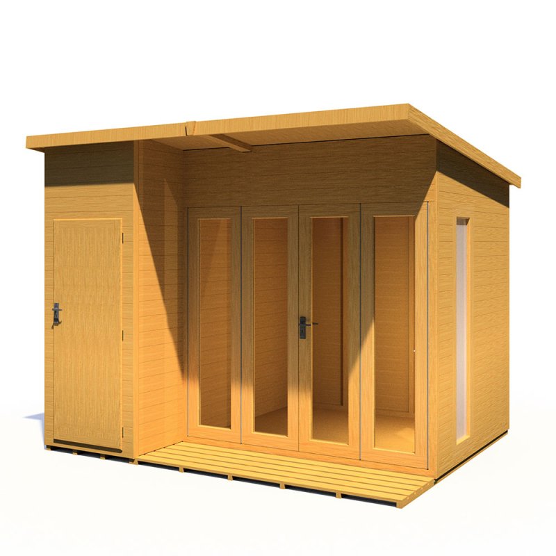 Shire Aster Summerhouse with Side Storage 10x8 elbec garden buildings